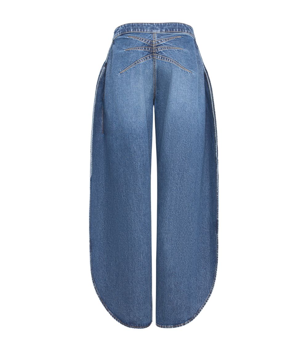 Alaïa Alaïa Side-Slit Round-Leg Jeans