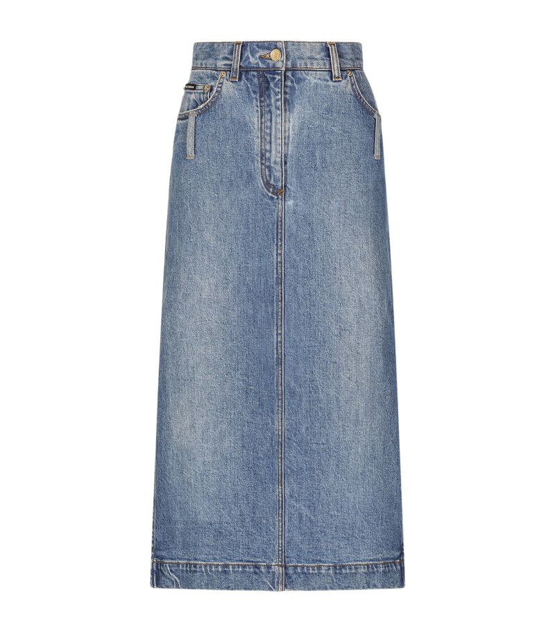 Dolce & Gabbana Dolce & Gabbana Side-Split Denim Skirt