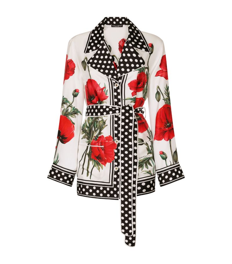 Dolce & Gabbana Dolce & Gabbana Silk Happy Garden Pyjama Shirt