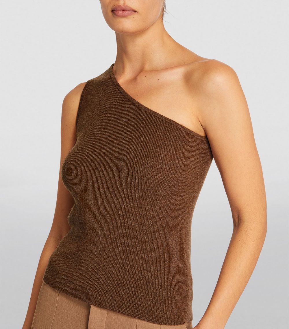 Max Mara Max Mara Wool-Cashmere One-Shoulder Tank Top