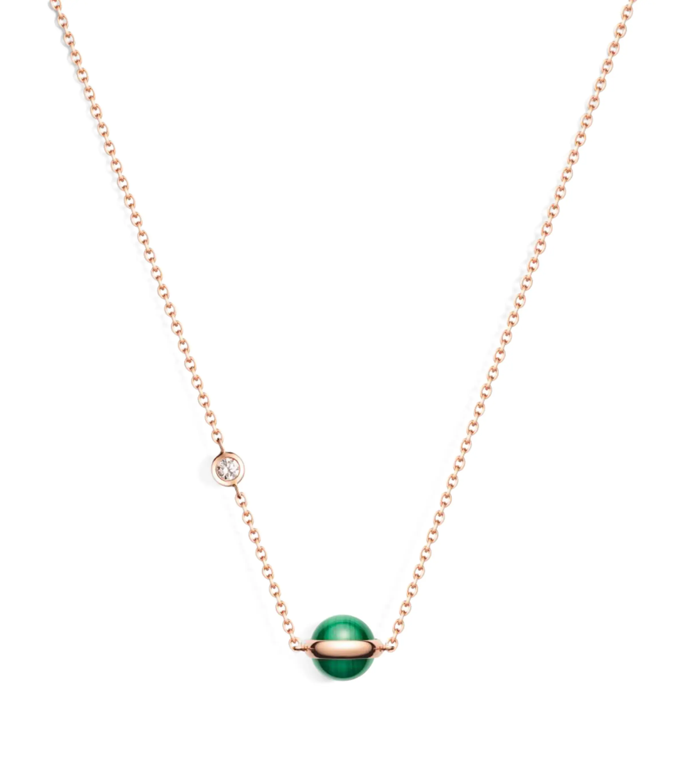 Piaget Piaget Rose Gold, Diamond and Malachite Possession Pendant Necklace