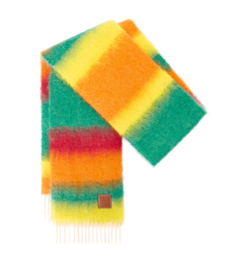 Loewe LOEWE Mohair-Wool Striped Scarf