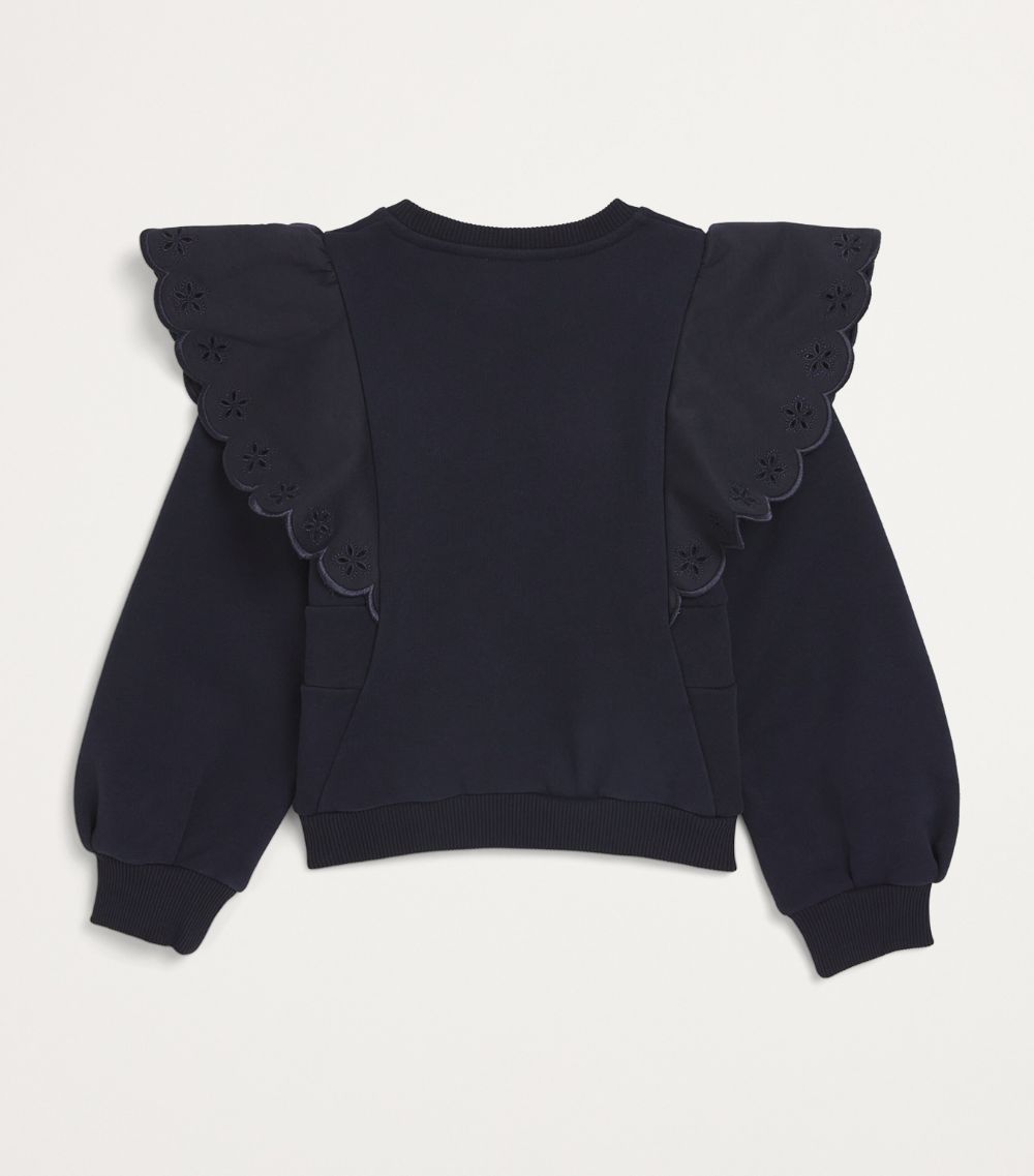 Chloé Kids Chloé Kids Organic Cotton Ruffle-Trim Sweatshirt (4-14 Years)