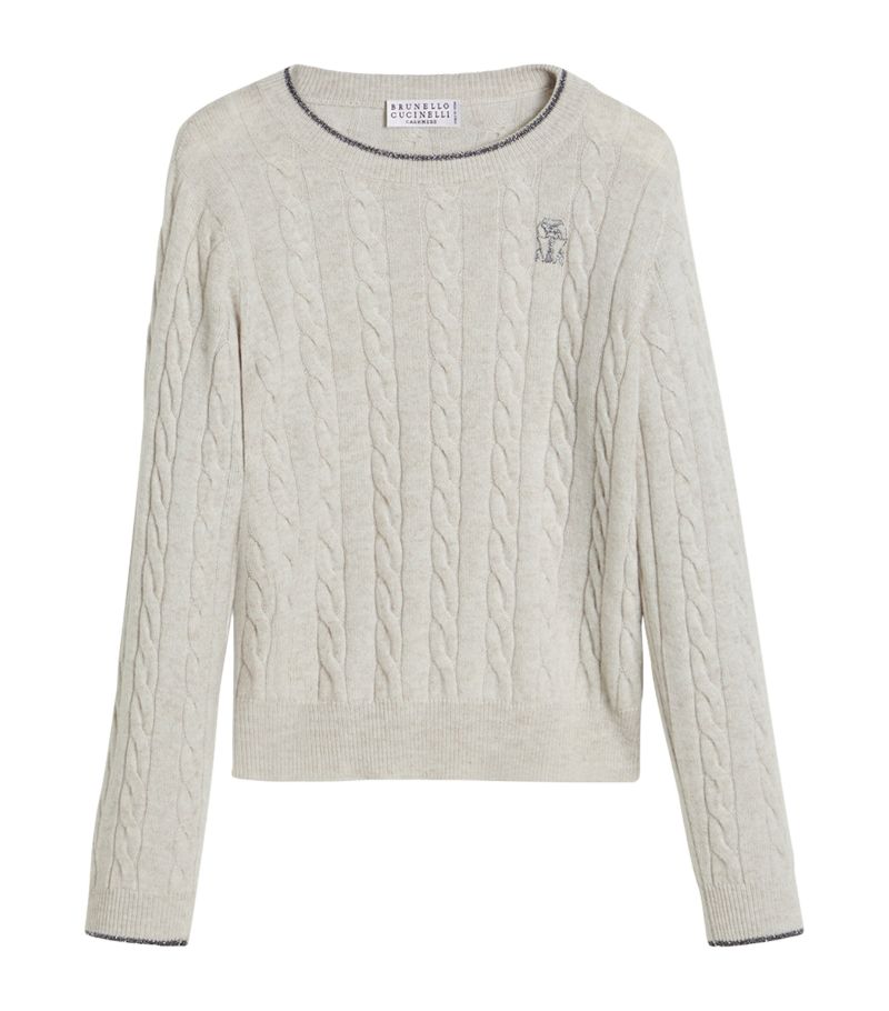 Brunello Cucinelli Kids Brunello Cucinelli Kids Cashmere Cable-Knit Sweater (4-12 Years)