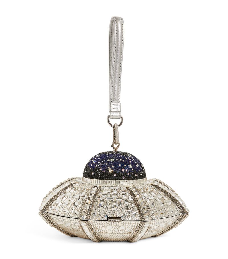 Judith Leiber Judith Leiber Embellished UFO Orbiter Clutch Bag