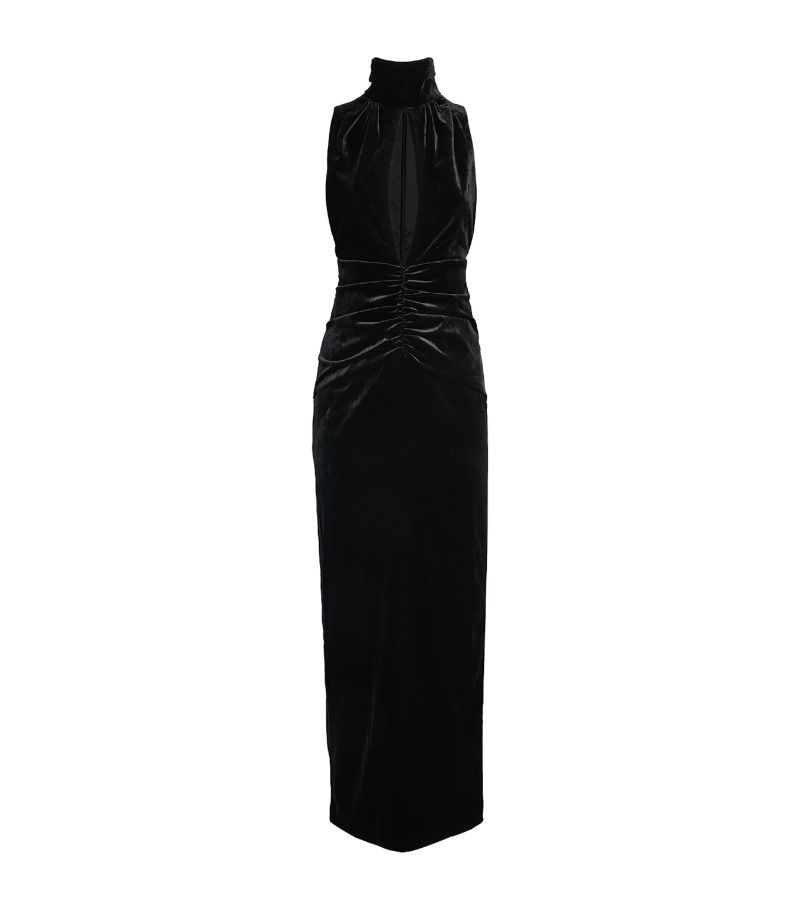 Alessandra Rich Alessandra Rich Velvet Sleeveless Maxi Dress