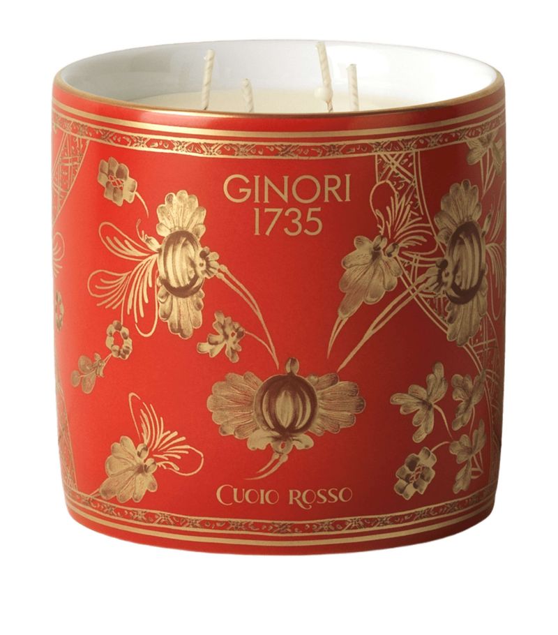 Ginori Ginori 1735 Large Rubrum Cuoio Rosso Candle (1.4Kg)