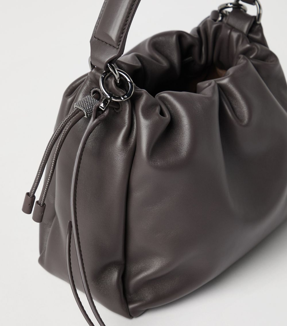 Brunello Cucinelli Brunello Cucinelli Small Soft Leather Mellow Bucket Bag