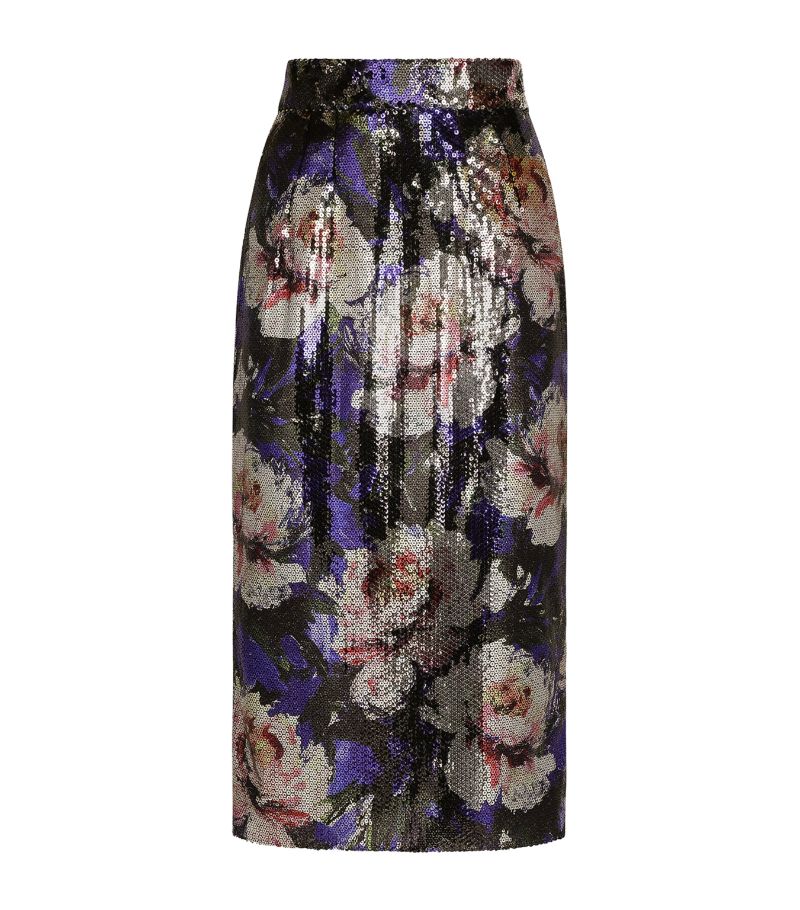 Dolce & Gabbana Dolce & Gabbana Sequinned Floral Skirt