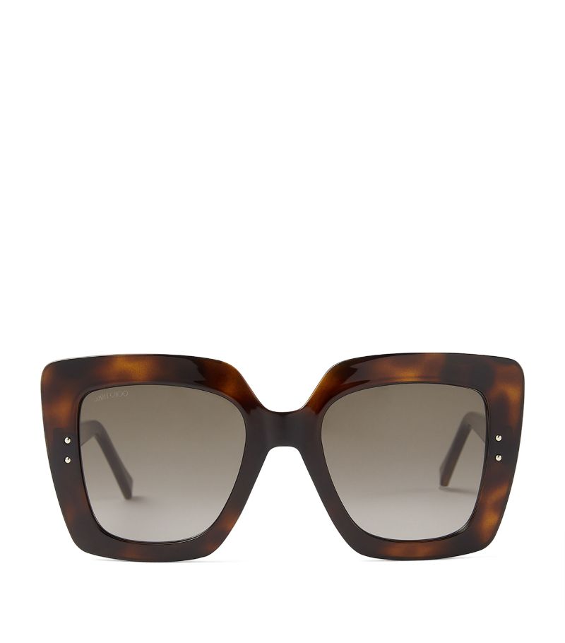 Jimmy Choo Jimmy Choo Tortoiseshell Oversized Auri Sunglasses