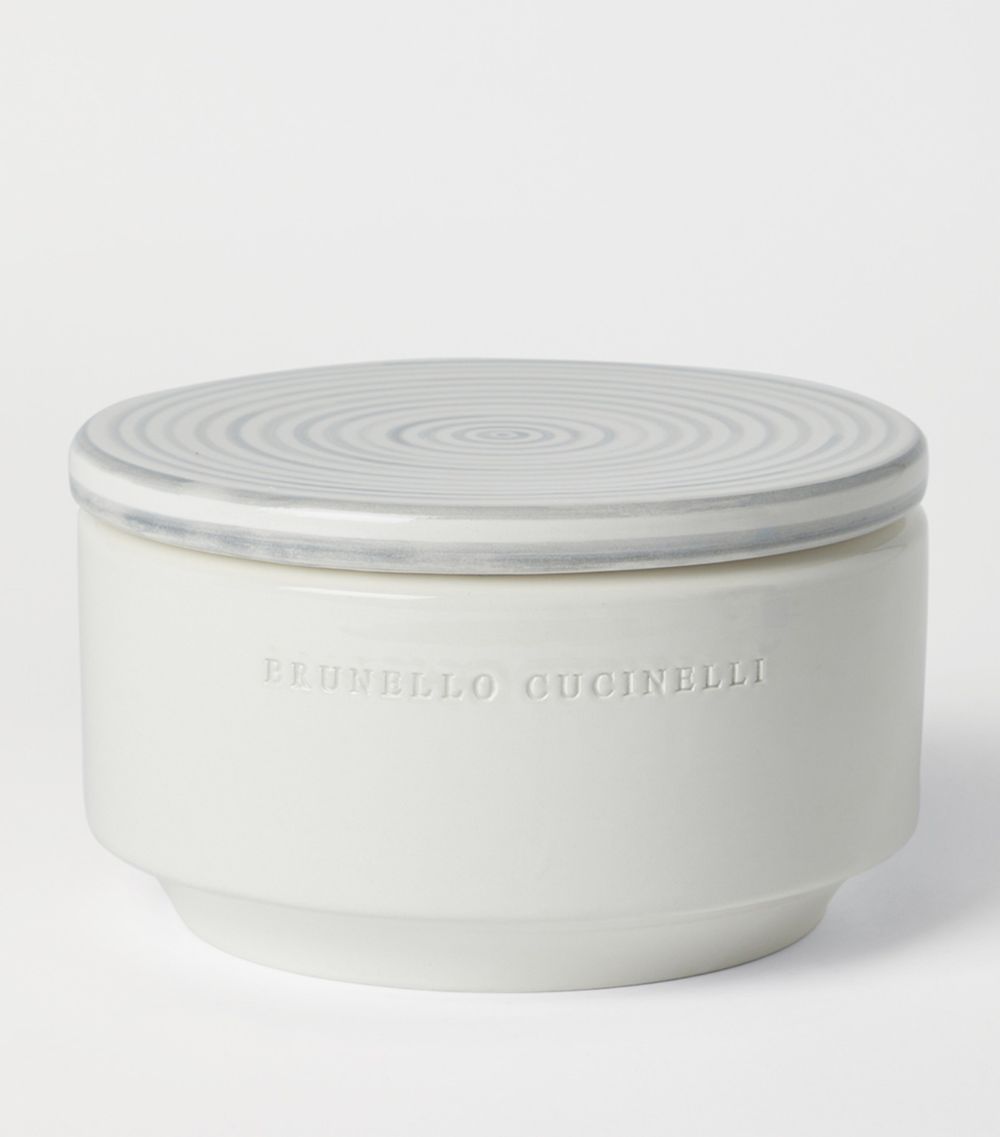 Brunello Cucinelli Brunello Cucinelli Ceramic Container With Lid (12Cm X 20Cm)