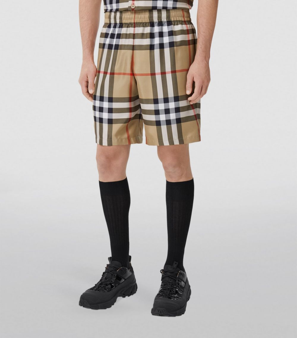 Burberry Burberry Silk Check Shorts