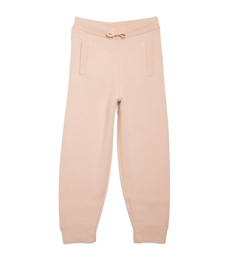 Chloé Kids Chloé Kids Cotton-Wool Knitted Logo Trousers (4-14 Years)