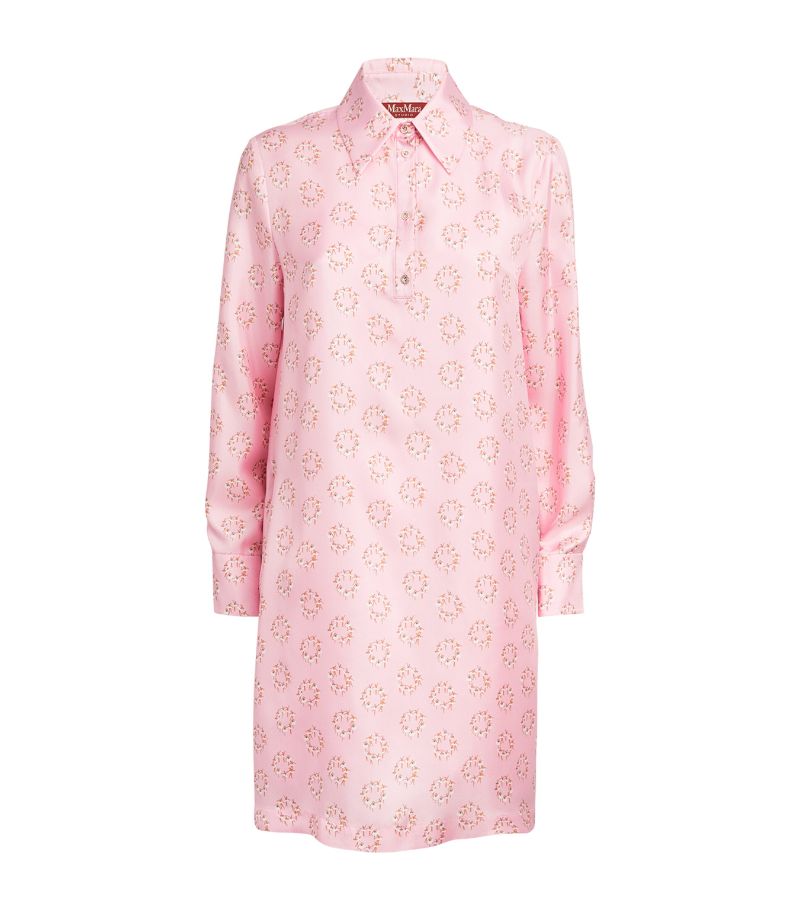 Max Mara Max Mara Silk Ballerina Print Shirt Dress