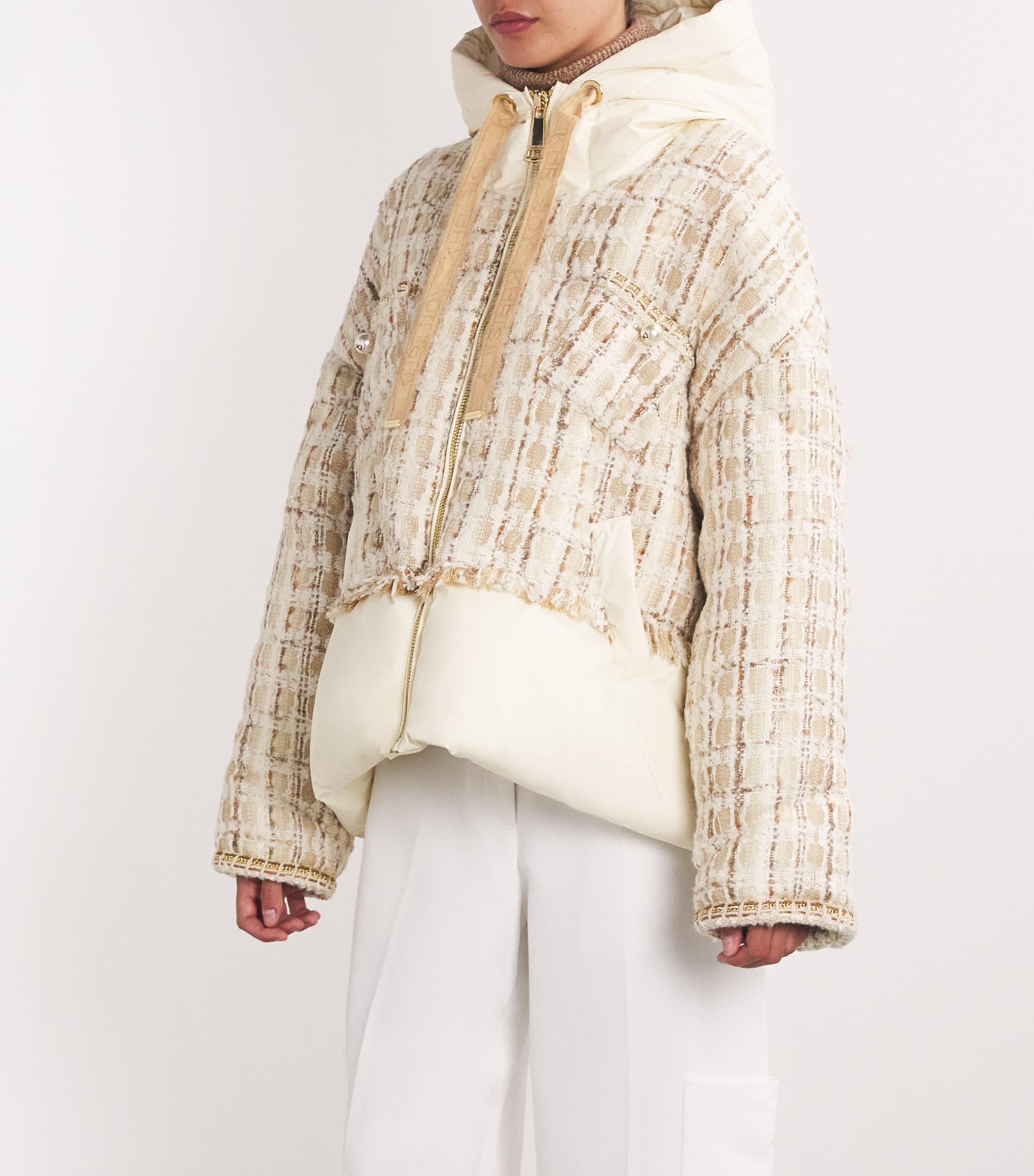 Khrisjoy Khrisjoy Tweed Down Khris Puffer Coat