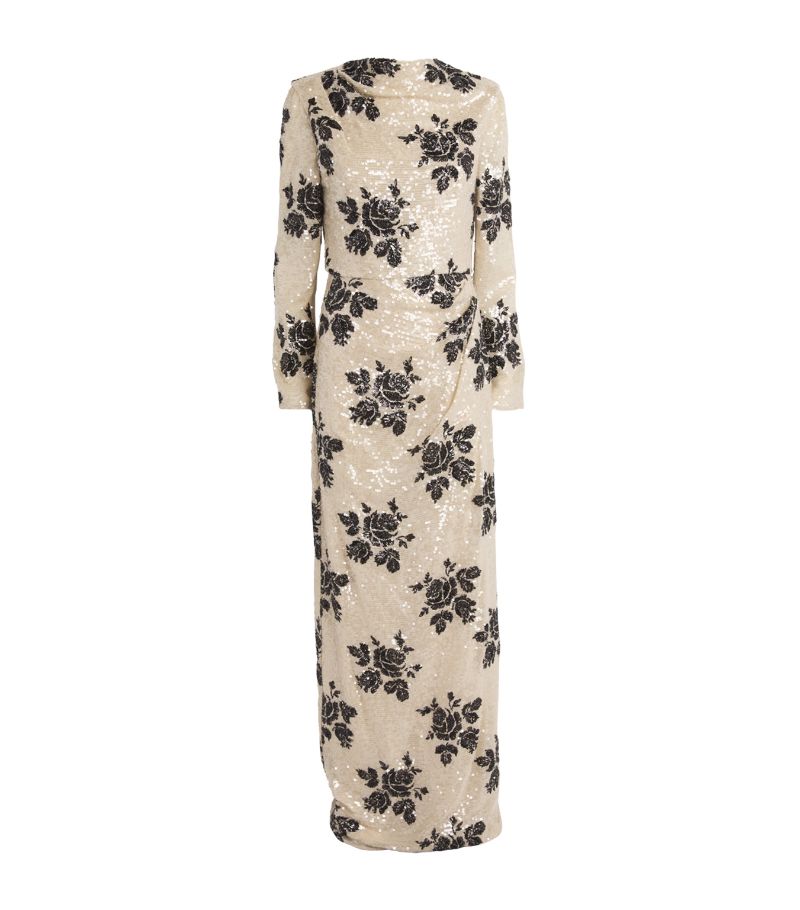 Erdem Erdem Draped Floral Gown