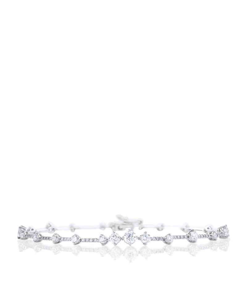 De Beers Jewellers De Beers Jewellers White Gold Arpeggia One Line Bracelet