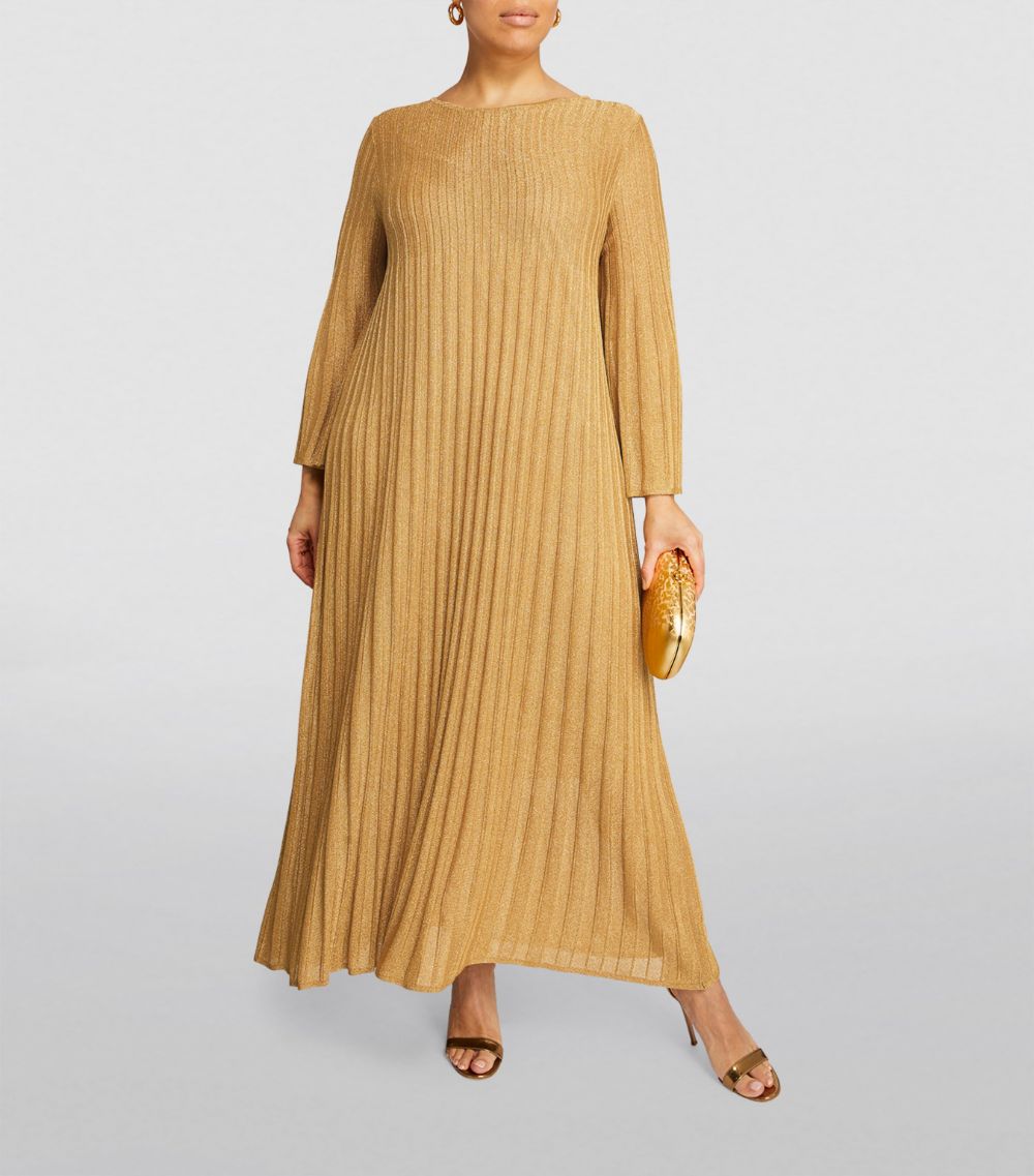 Marina Rinaldi Marina Rinaldi Knitted Pleated Maxi Dress