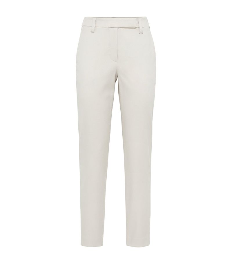 Brunello Cucinelli Brunello Cucinelli Stretch-Cotton Slim Trousers