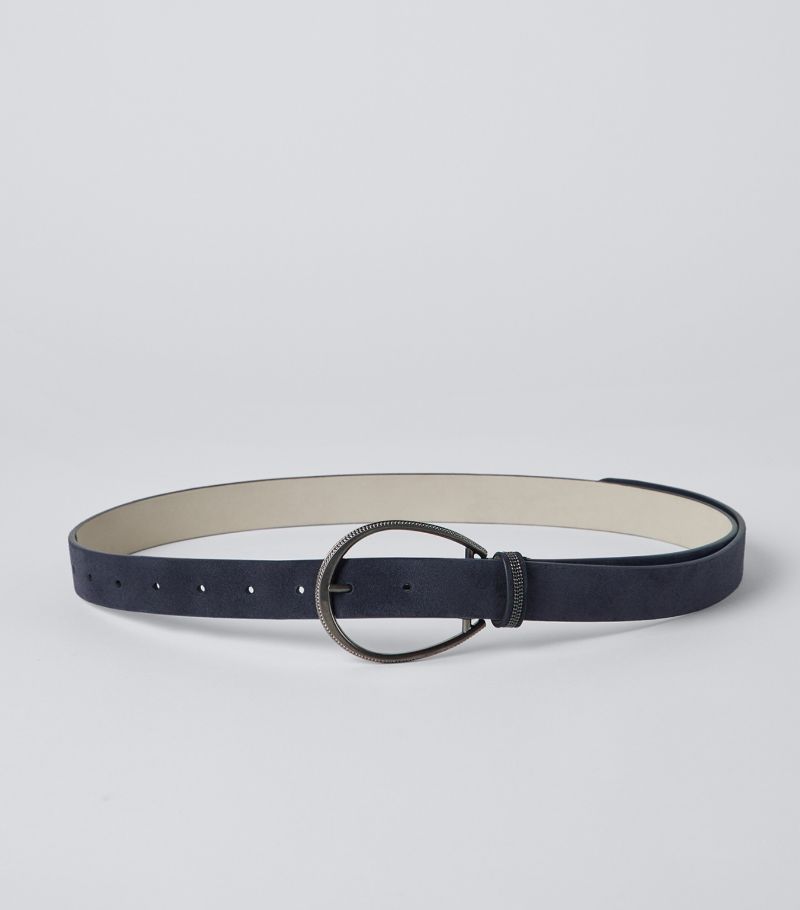 Brunello Cucinelli Brunello Cucinelli Suede Monili-Trim Belt