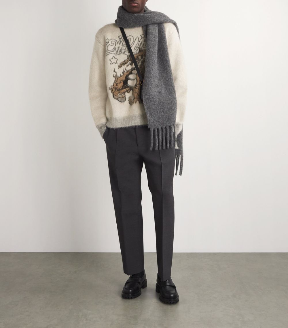 OFF-WHITE Off-White Mohair-Blend Dragon Sweater