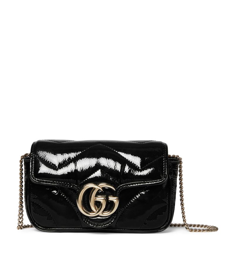 Gucci Gucci Super Mini Leather Gg Marmont Shoulder Bag