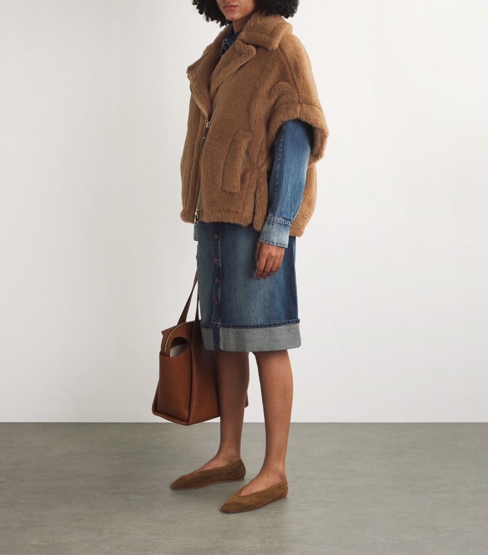 Max Mara Max Mara Camel-Blend Aviator Coat