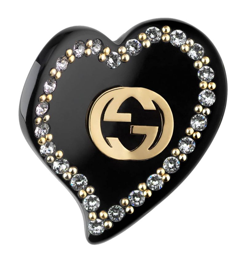 Gucci Gucci Embellished Interlocking G Heart Hair Clip