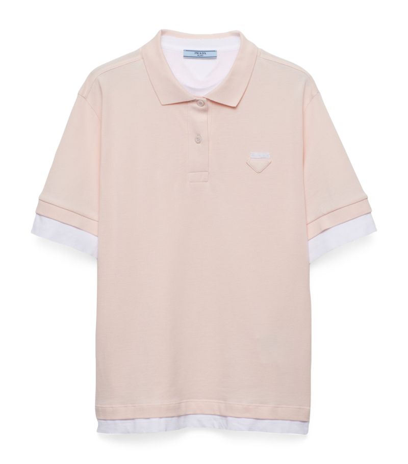 Prada Prada Cotton Piqué Polo Shirt