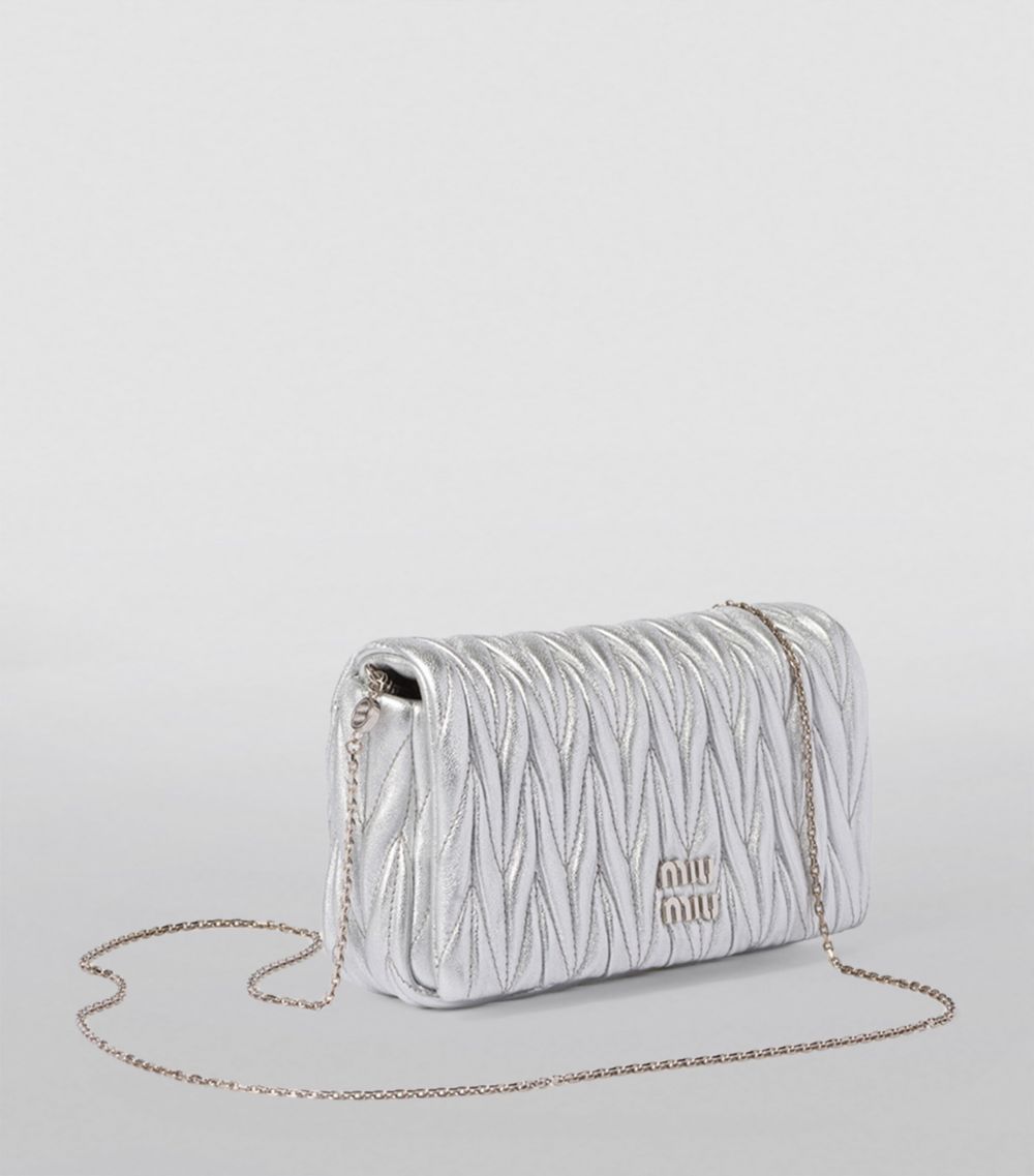 Miu Miu Miu Miu Metallic Leather Matelassé Mini Shoulder Bag