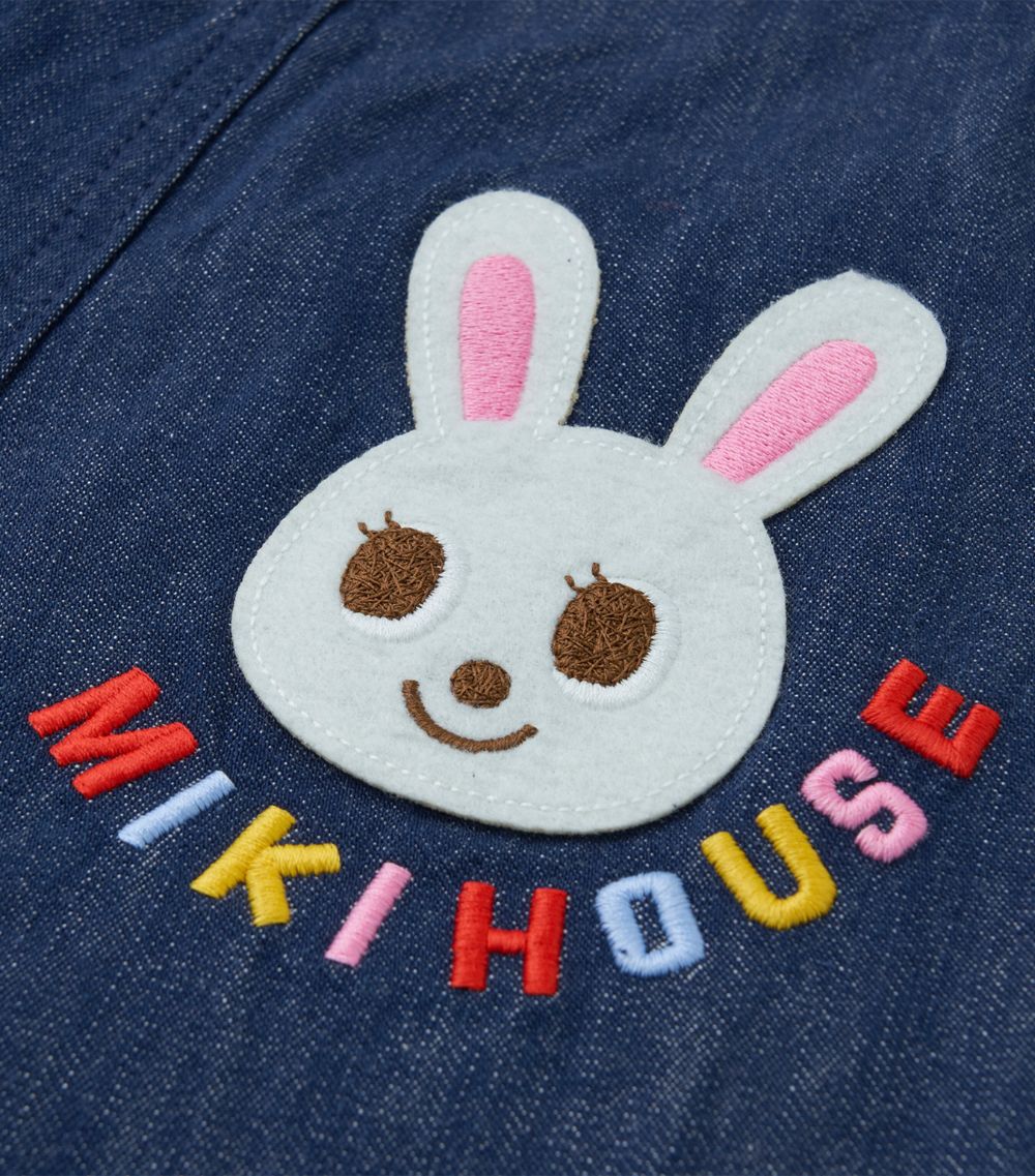 Miki House Miki House Embroidered Bunny Dungarees (6-36 Months)
