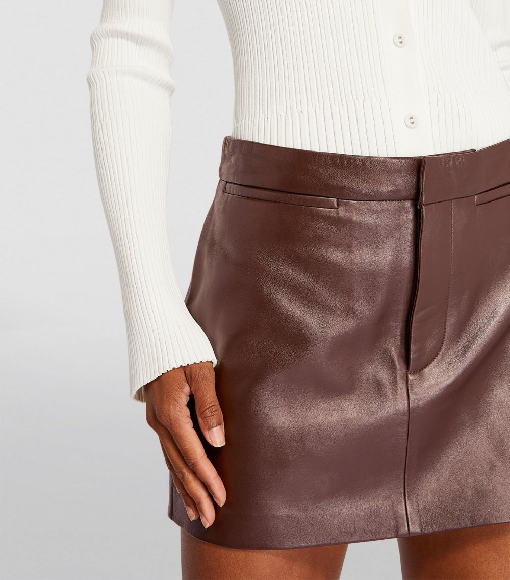 Frame FRAME Leather Mini Skirt