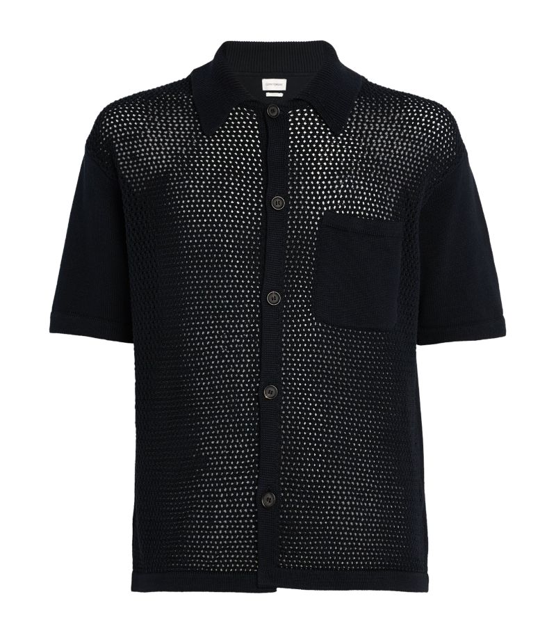 Oliver Spencer Oliver Spencer Cotton Mesh-Knit Shirt