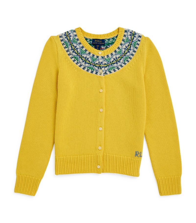 Polo Ralph Lauren Polo Ralph Lauren Kids Cotton-Wool Embroidered Cardigan (6-14 Years)