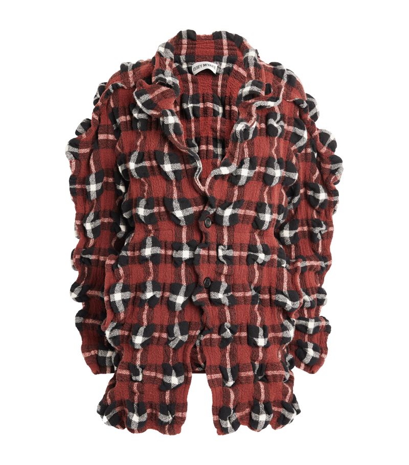 Issey Miyake Issey Miyake Wool-Blend Rhythm Check Jacket