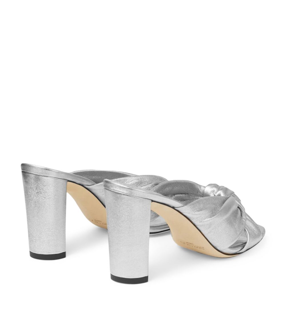 Jimmy Choo Jimmy Choo Avenue 85 Metallic Leather Mules