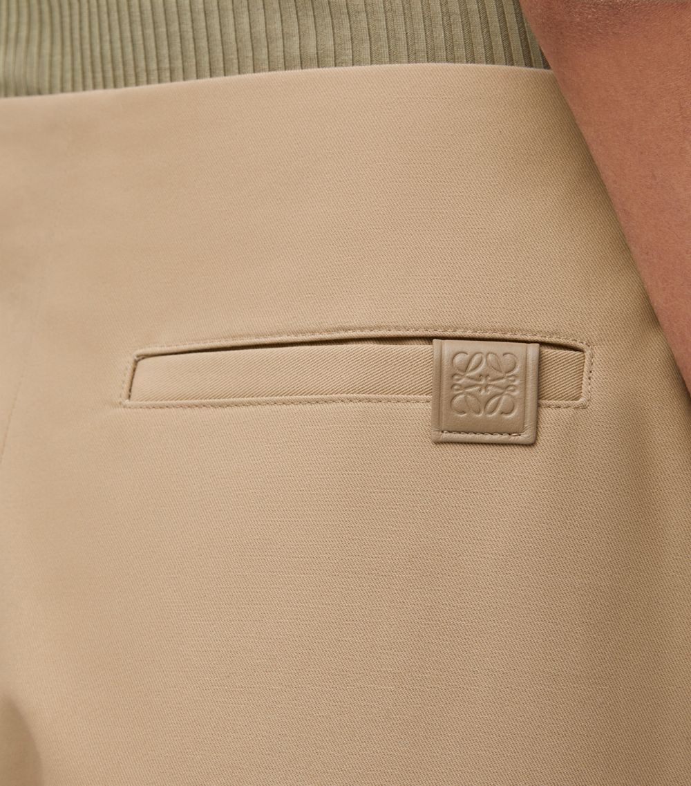 Loewe Loewe Cotton-Blend Wrapped Pleated Shorts