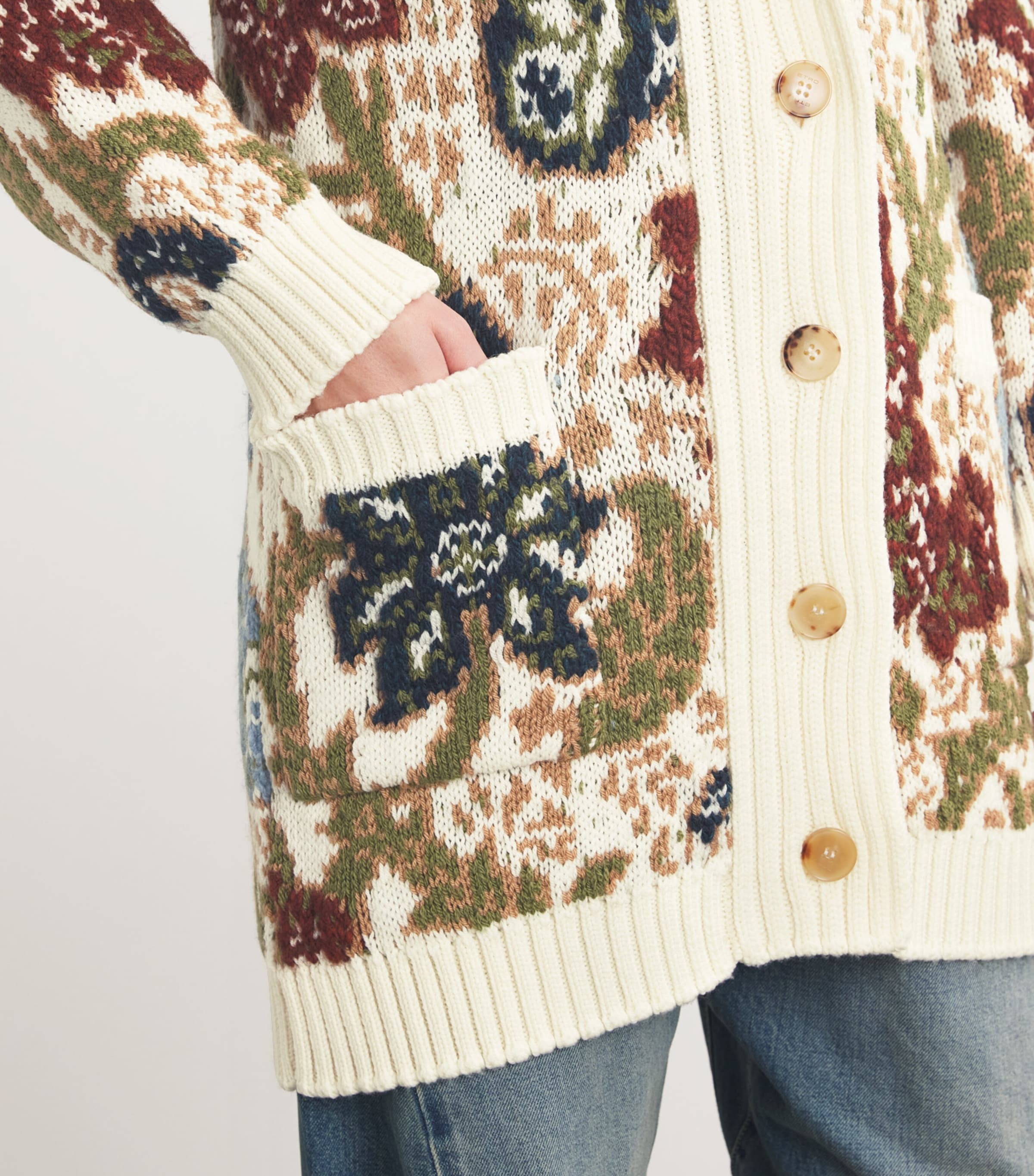 Etro Etro Lambswool-Blend Paisley Cardigan