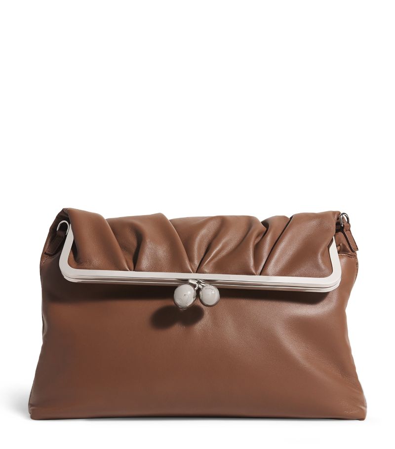 Weekend Max Mara Weekend Max Mara Nappa Leather Pasticcino Clutch Bag