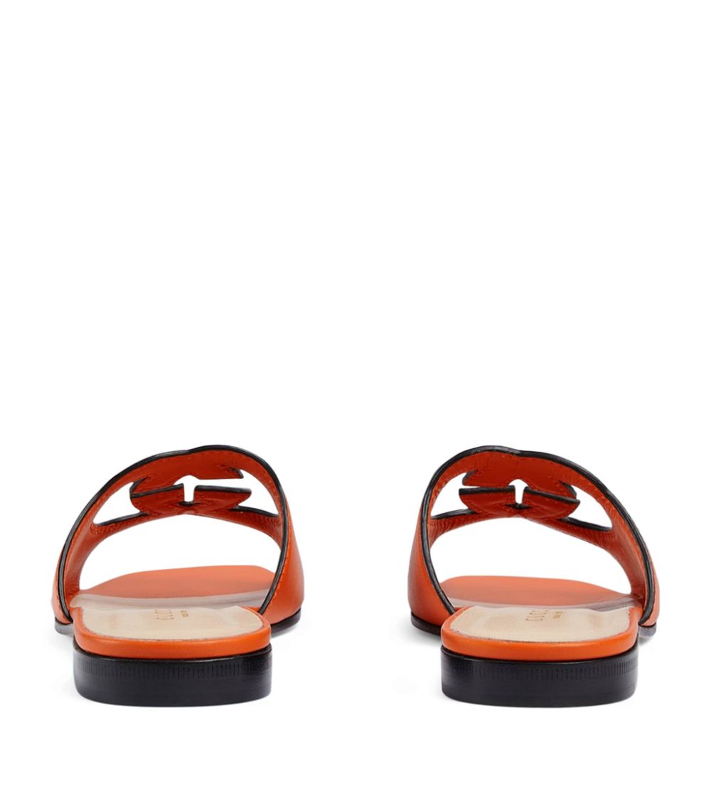 Gucci Gucci Leather Interlocking G Sandals