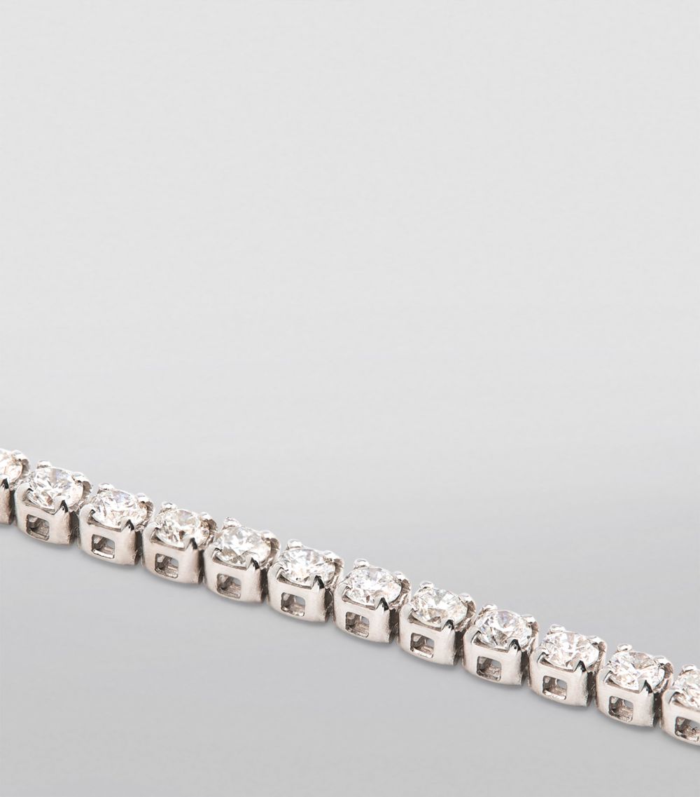 Shay Shay White Gold And Diamond Single Line Thread Bracelet