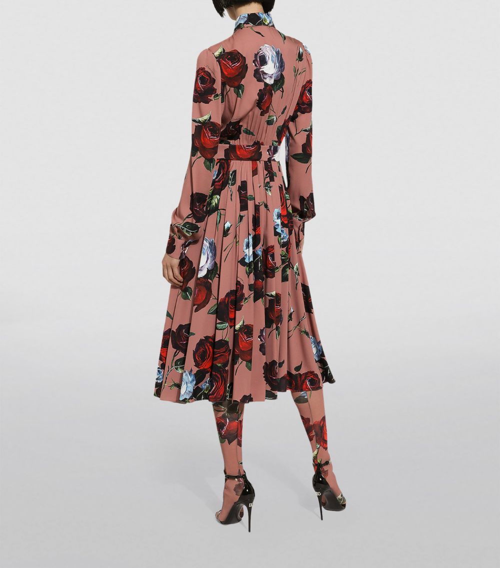 Dolce & Gabbana Dolce & Gabbana Silk Floral Shirt Dress