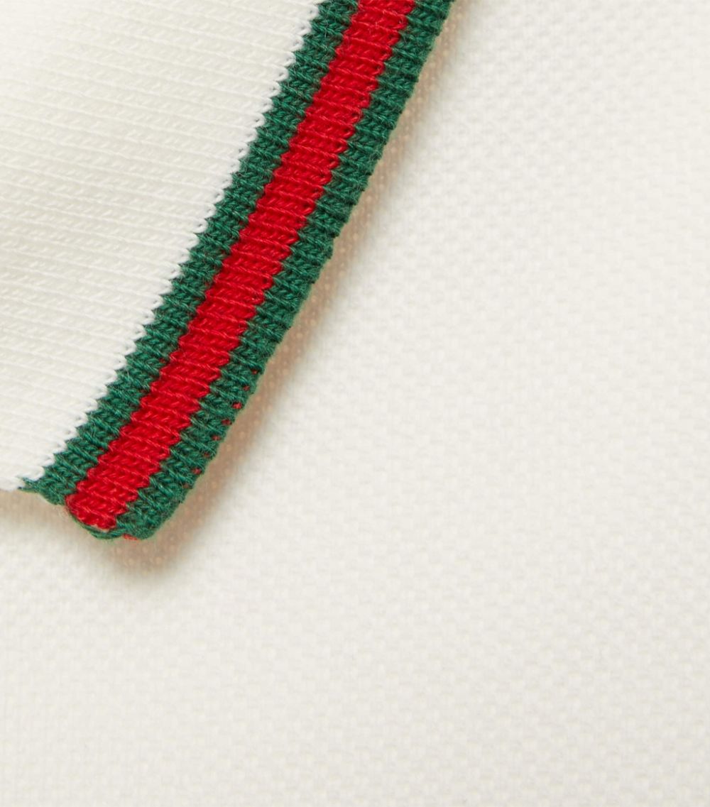 Gucci Gucci Web Stripe Cropped Polo Shirt