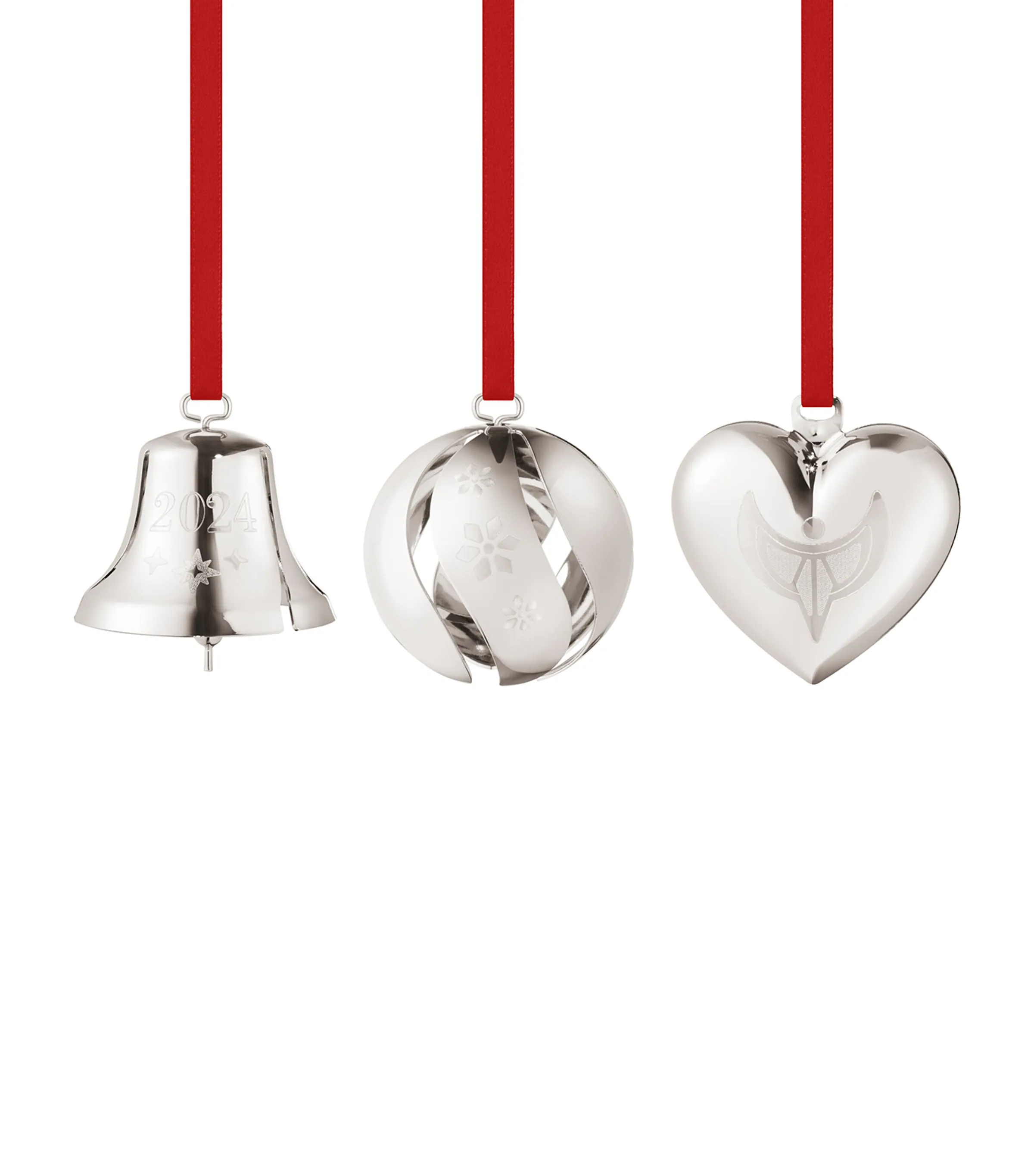 Georg Jensen Georg Jensen Set of 3 Palladium-Plated Tree Decorations 2024