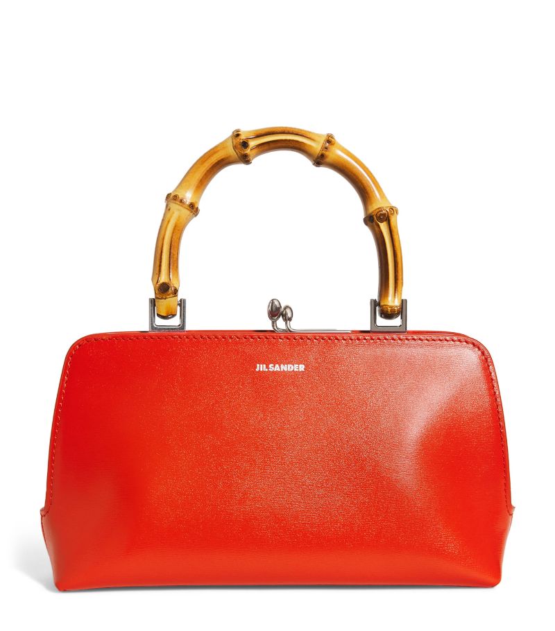 Jil Sander Jil Sander Mini Leather Goji Bamboo Top-Handle Bag