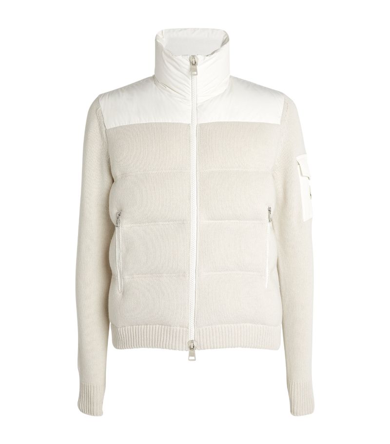 Moncler Moncler Wool-Blend Zip-Front Jacket