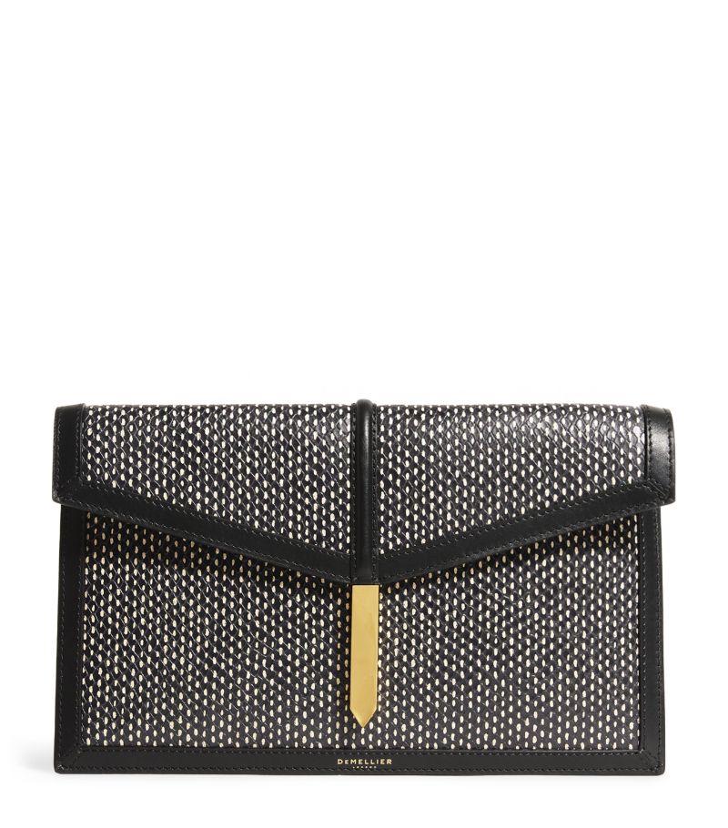 Demellier Demellier Snake-Embossed Leather Tokyo Clutch Bag