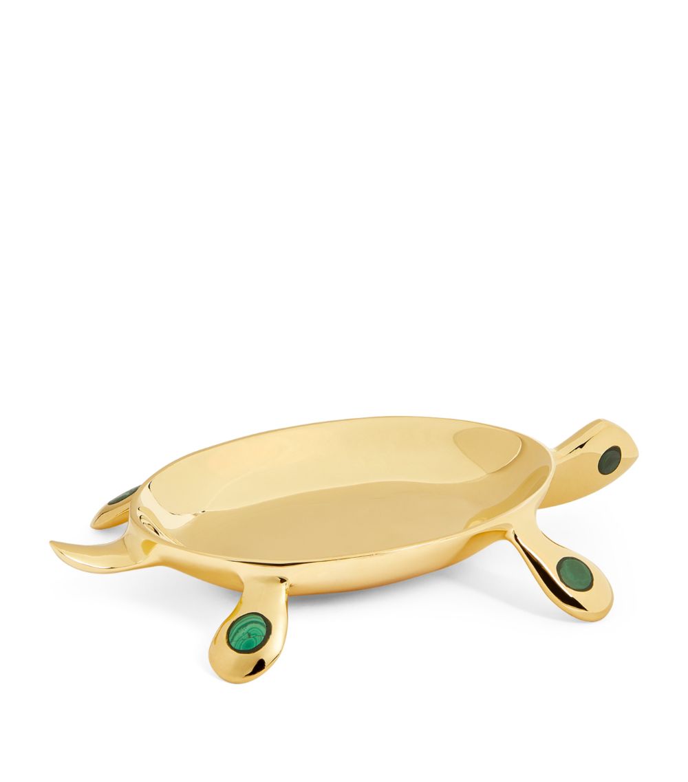 Jonathan Adler Jonathan Adler Brass and Malachite Turtle Box