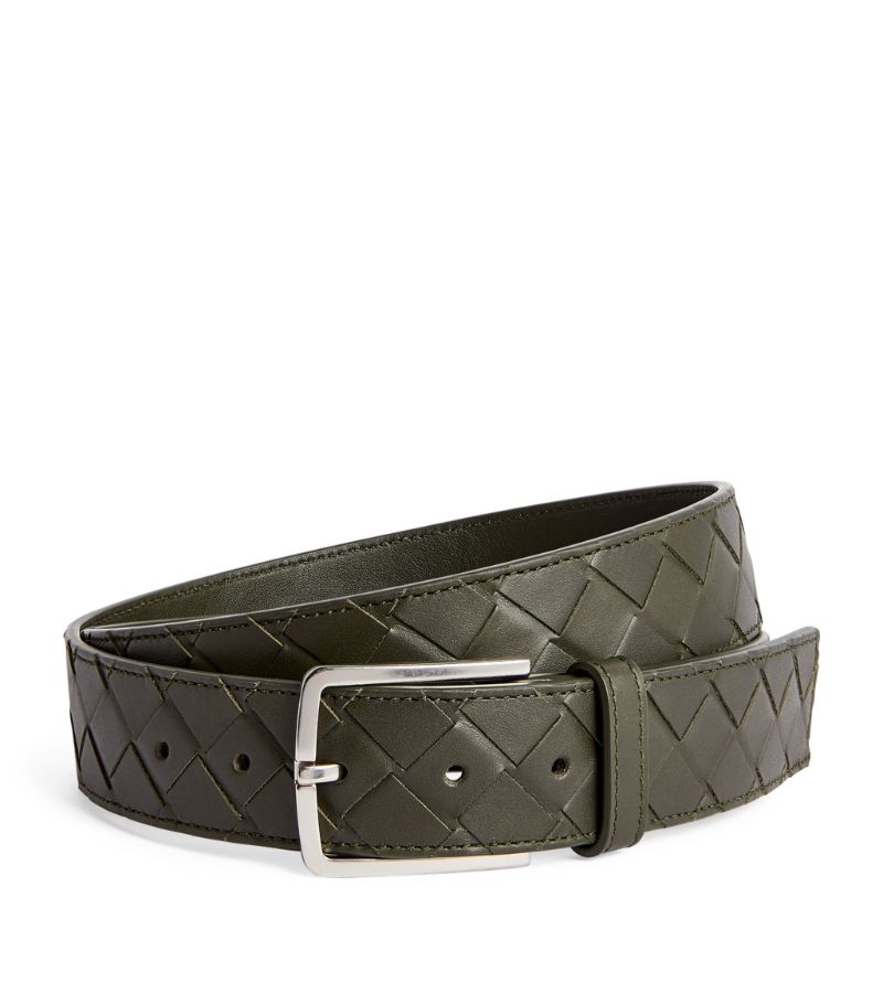 Bottega Veneta Bottega Veneta Leather Intrecciato Belt