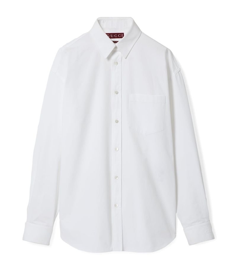 Gucci Gucci Cotton Poplin Logo Shirt